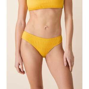 Andie The Classic Bikini Bottom - Smocked - Sunstruck Size MSUNSTRUCK / M